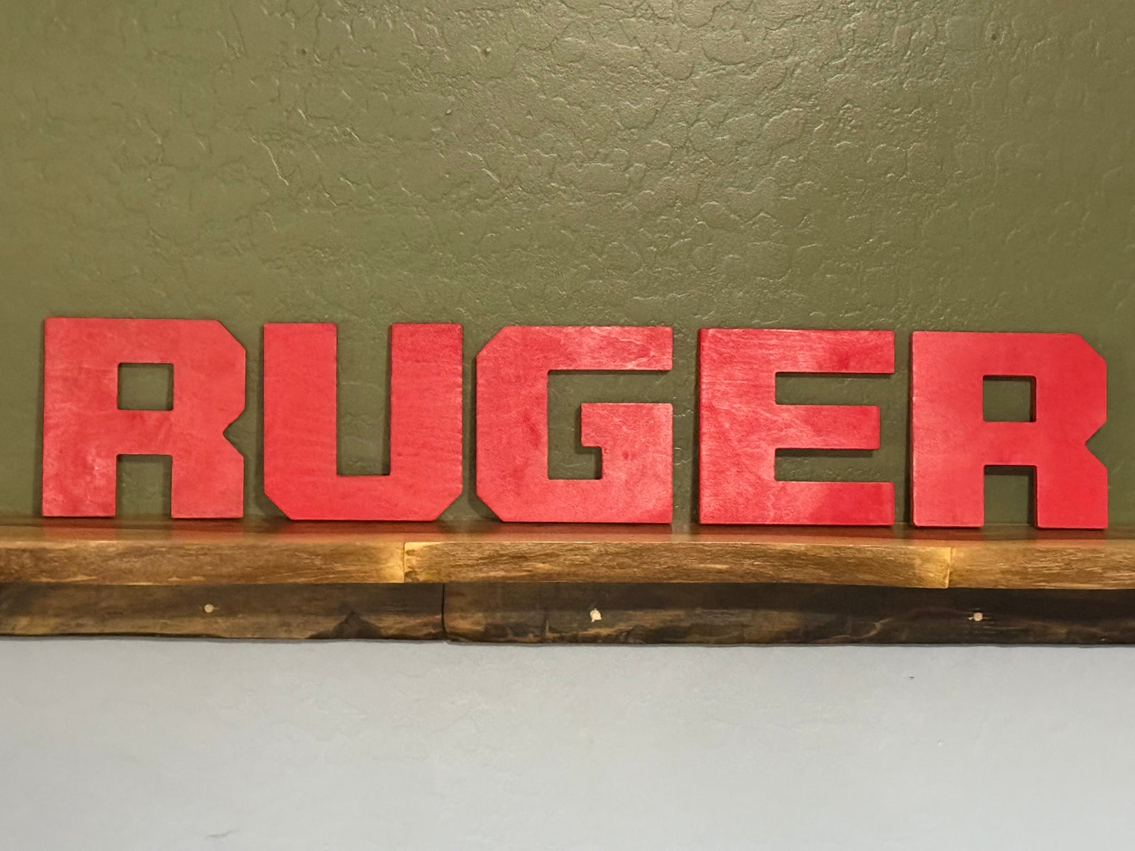 RUGER-Style Wooden Wall Sign