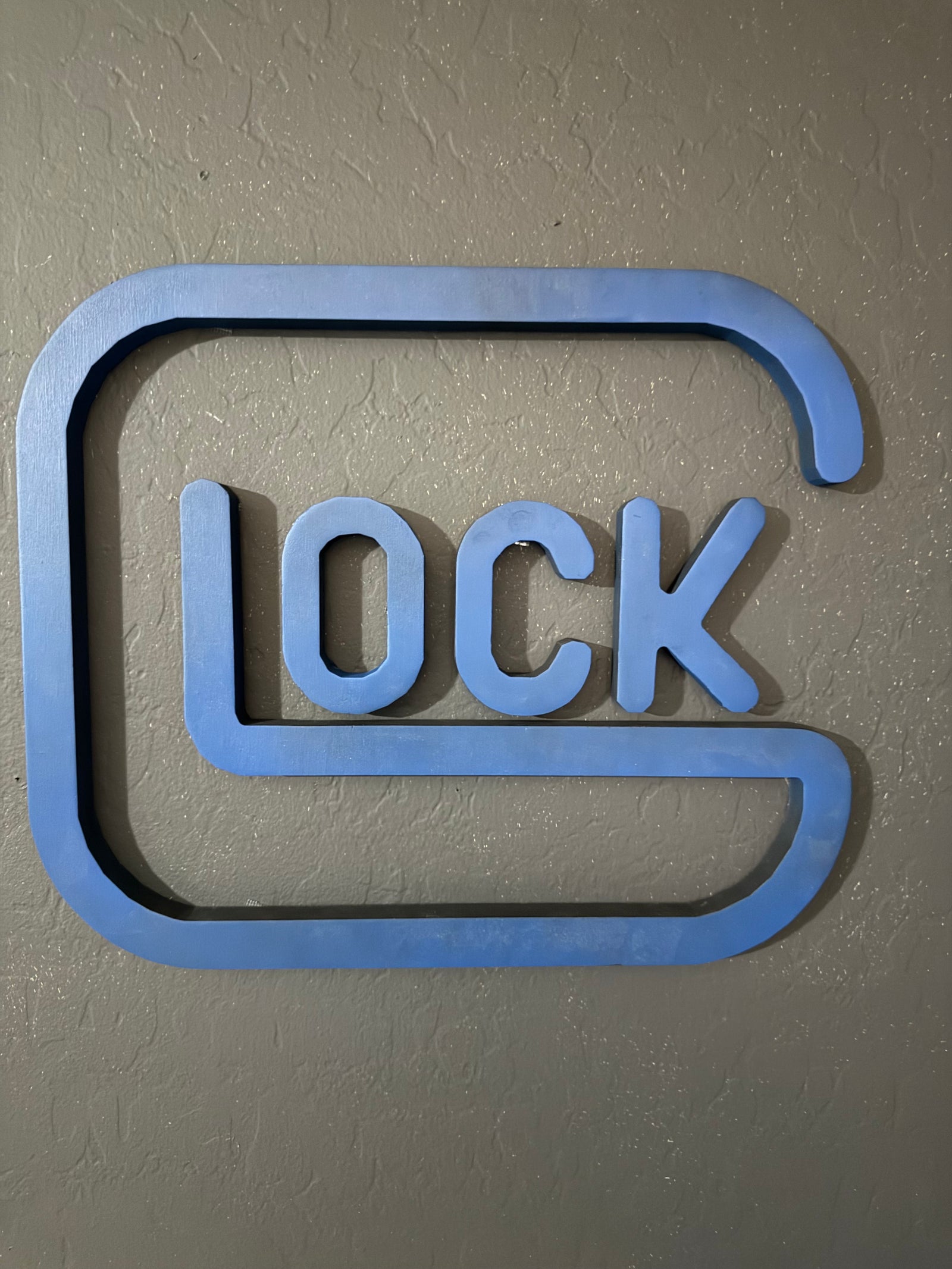 GLOCK-Style Wooden Wall Sign
